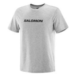 Men's Salomon Logo Performance T-Shirt -Columbia Store 0000 LC2245600 0 GHO sallogoperfsstee heathergrey sportswear m
