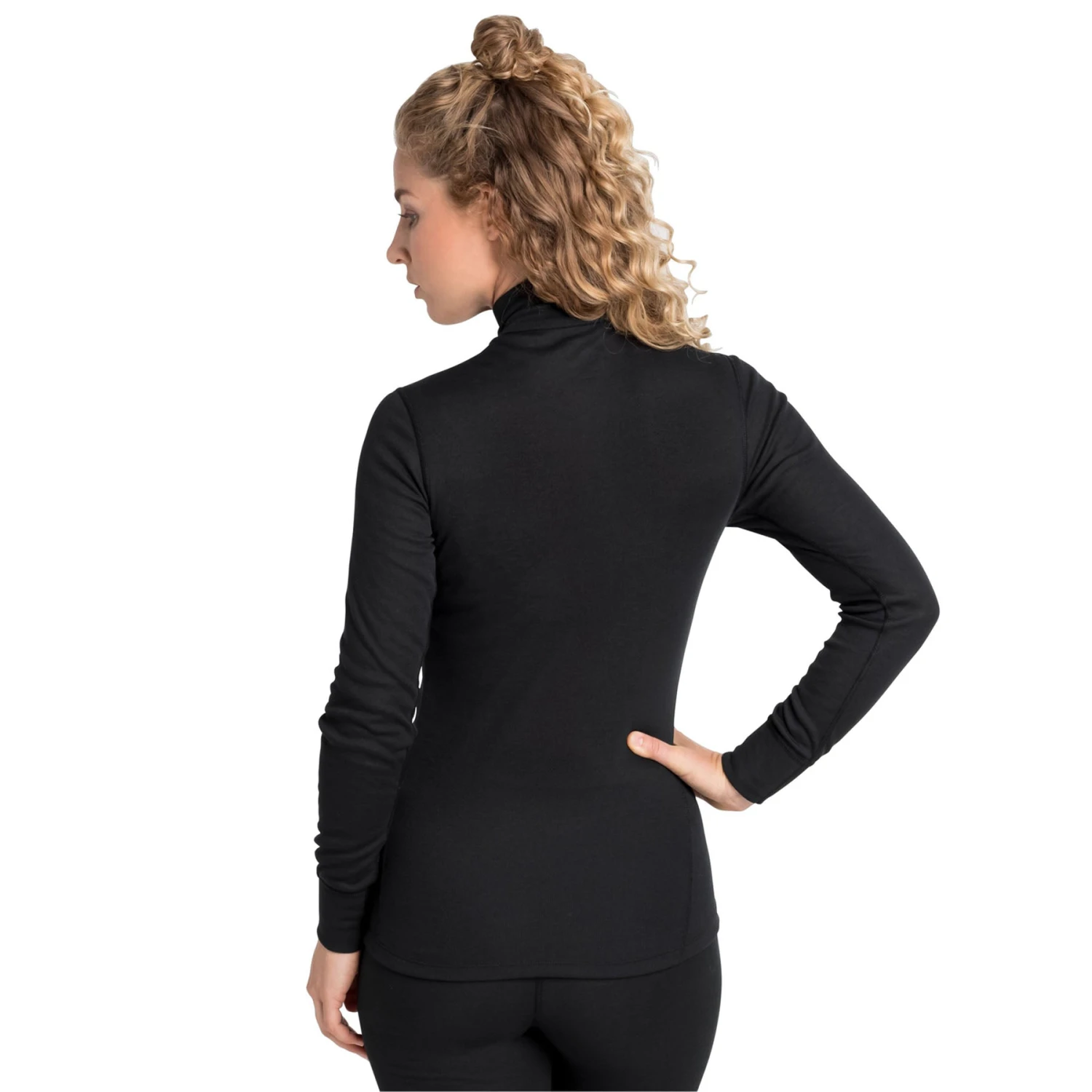 Odlo Women's Active Warm Eco Half Zip Turtleneck Baselayer Top 4 Odlo Women's Active Warm Eco Half Zip Turtleneck Baselayer Top - Image 2