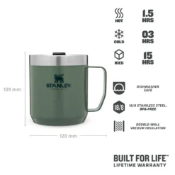 Stanley Classic Legendary Camp Mug 0.35L -Columbia Store 0001 Stanley TheLegendaryCampMug0.35L 12OZ HammertoneGreen 3 1800x1800 2a344f51 6a75 4847 81b6 a4b9bf1d9592