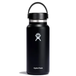 Hydro Flask 32oz (946 Ml) Wide Mouth Flex Cap Bottle 30 Hydro Flask 32oz (946 Ml) Wide Mouth Flex Cap Bottle -Columbia Store 0001 W32BTS001 Black StraightOn