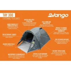 Vango Tay 300 - 3 Person Adventure Tent -Columbia Store 0002 image 13