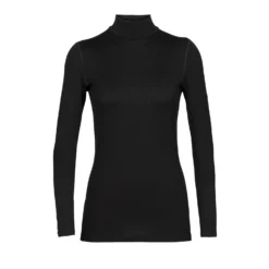 Icebreaker Women's 260 Tech Long Sleeve Turtleneck Top -Columbia Store 0003 FW22 WOMEN 260 TECH LS TURTLENECK BLACK 0A56IF001