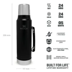 Stanley Classic Legendary Bottle 1.0L -Columbia Store 0004 Stanley TheLegendaryClassicBottle1.0L 1.1QT MatteBlack 3 1800x1800 5bdfd276 7afc 4f59 98eb db087f2096d8