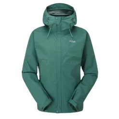 Rab Women's Downpour Eco Jacket -Columbia Store 0004 Womens Downpour Eco Jacket Eucalyptus QWG 83 EUC