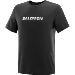 Men's Salomon Logo Performance T-Shirt -Columbia Store 0005 LC2245400 0 GHO sallogoperfsstee deepblack sportswear m