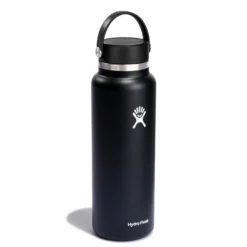 Hydro Flask 40oz (1182 Ml) Wide Mouth Flex Cap Bottle 15 Hydro Flask 40oz (1182 Ml) Wide Mouth Flex Cap Bottle -Columbia Store 0005 W40BTS001 Black Angled