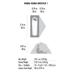MSR Hubba Hubba Bikepack 1-Person Tent 38 MSR Hubba Hubba Bikepack 1-Person Tent -Columbia Store 0006 13706 msr hubba bikepack1 floorplan OUTLINED