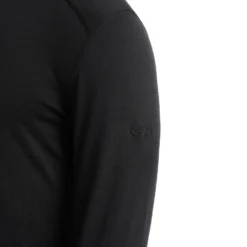 Icebreaker Men's 200 Oasis Half Zip Thermal Top -Columbia Store 0011 SS22 Men 200 Oasis LS Half Zip BLACK 104367001 7