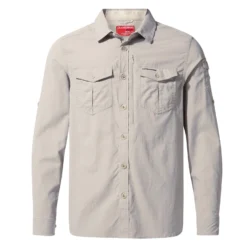 Craghoppers Men's NosiLife Adventure II Long Sleeved Shirt 30 Craghoppers Men's NosiLife Adventure II Long Sleeved Shirt -Columbia Store 0013 CMS605 222 Parchment 09