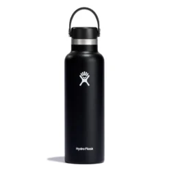 Hydro Flask 21 Oz (621 Ml) Standard Mouth Bottle -Columbia Store 0014 S21SX001 Black StraightOn