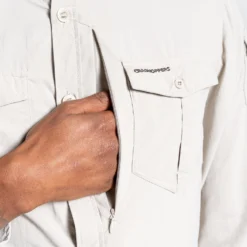 Craghoppers Men's NosiLife Adventure II Long Sleeved Shirt 27 Craghoppers Men's NosiLife Adventure II Long Sleeved Shirt -Columbia Store 0016 CMS605 222 Parchment 06