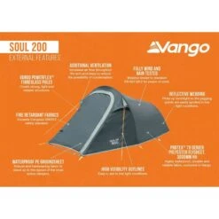 Vango Soul 200 - 2 Person Adventure Tent -Columbia Store 0016 image 14