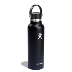 Hydro Flask 21 Oz (621 Ml) Standard Mouth Bottle -Columbia Store 0017 S21SX001 Black Angled