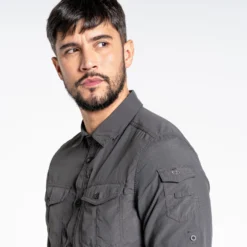 Craghoppers Men's NosiLife Adventure II Long Sleeved Shirt 35 Craghoppers Men's NosiLife Adventure II Long Sleeved Shirt -Columbia Store 0026 CMS605 7J8 BlackPepper 06