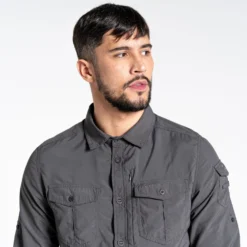 Craghoppers Men's NosiLife Adventure II Long Sleeved Shirt 34 Craghoppers Men's NosiLife Adventure II Long Sleeved Shirt -Columbia Store 0027 CMS605 7J8 BlackPepper 05