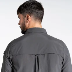 Craghoppers Men's NosiLife Adventure II Long Sleeved Shirt 36 Craghoppers Men's NosiLife Adventure II Long Sleeved Shirt -Columbia Store 0028 CMS605 7J8 BlackPepper 04