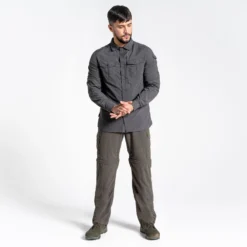 Craghoppers Men's NosiLife Adventure II Long Sleeved Shirt 33 Craghoppers Men's NosiLife Adventure II Long Sleeved Shirt -Columbia Store 0029 CMS605 7J8 BlackPepper 03