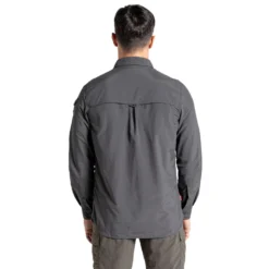 Craghoppers Men's NosiLife Adventure II Long Sleeved Shirt 32 Craghoppers Men's NosiLife Adventure II Long Sleeved Shirt -Columbia Store 0030 CMS605 7J8 BlackPepper 02