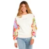 Ripcurl Women's Crew Wavy Print Sleeves Sweater
