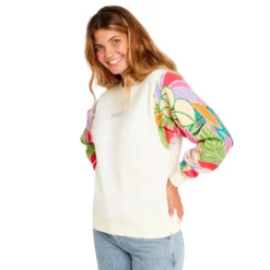 Ripcurl Women's Crew Wavy Print Sleeves Sweater 9 Ripcurl Women's Crew Wavy Print Sleeves Sweater -Columbia Store 03GWFL 2279 2