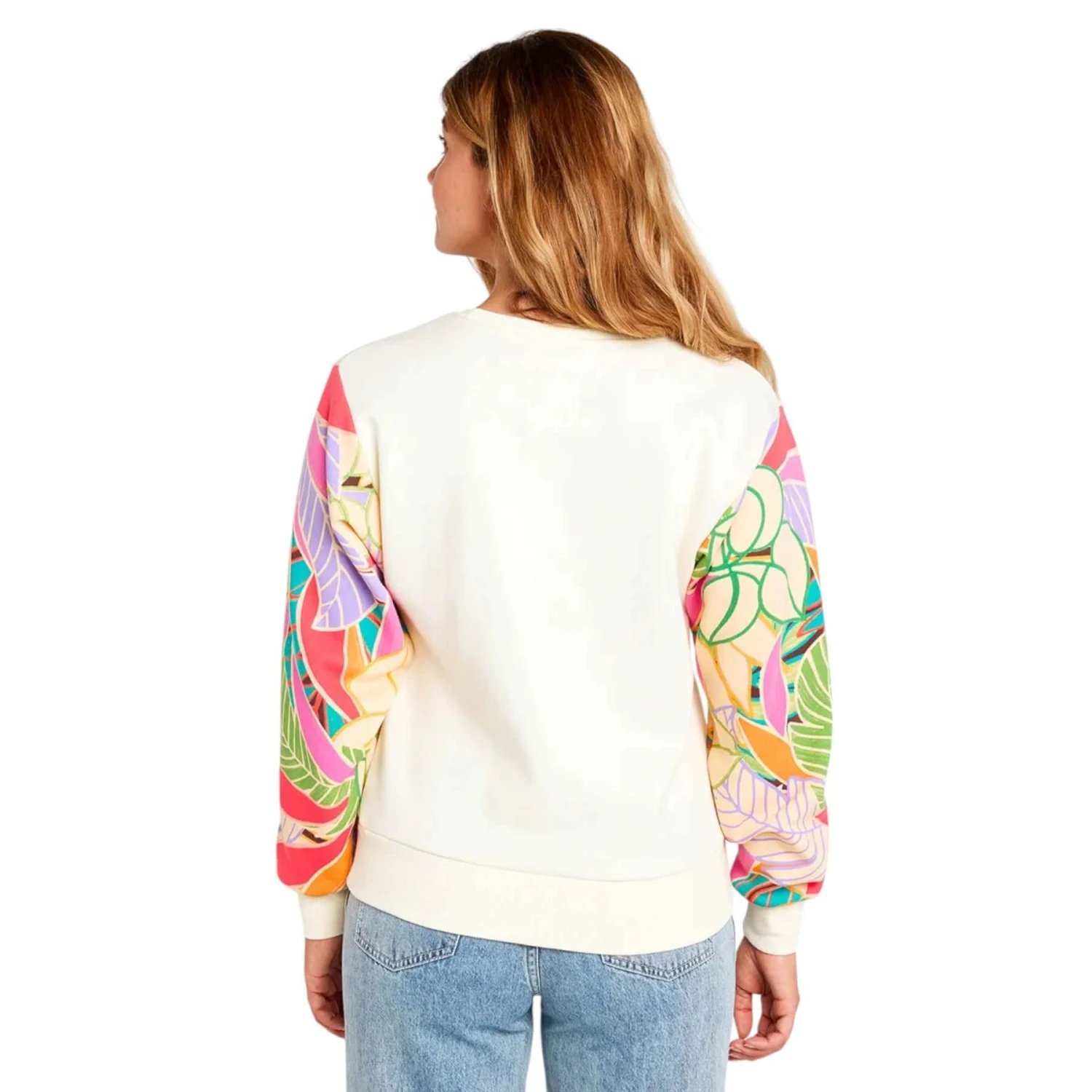 Ripcurl Women's Crew Wavy Print Sleeves Sweater 4 Ripcurl Women's Crew Wavy Print Sleeves Sweater - Image 2