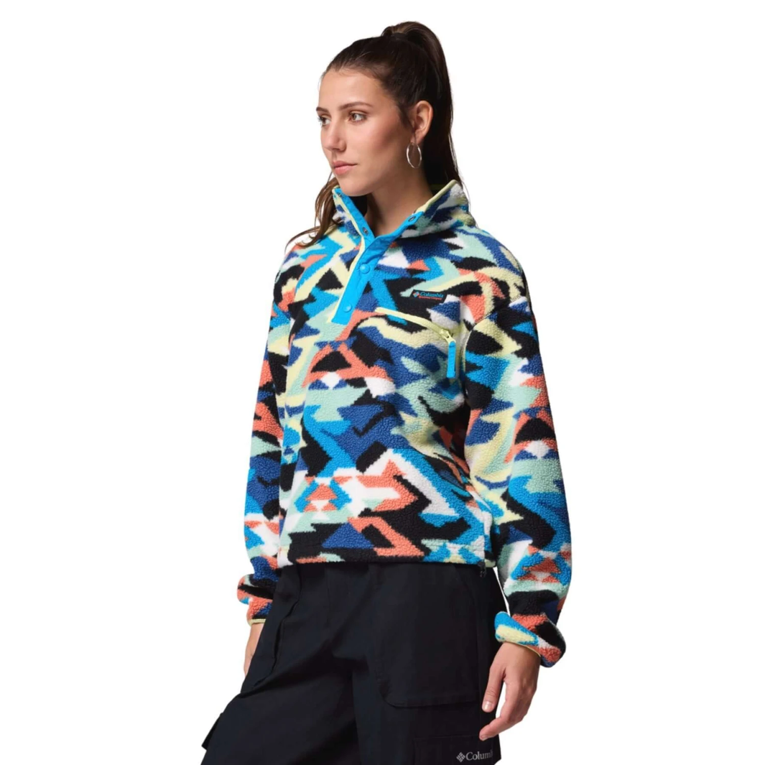 Columbia Women's Helvetia II Printed Cropped Half Snap Fleece 5 Columbia Women's Helvetia II Printed Cropped Half Snap Fleece - Image 3