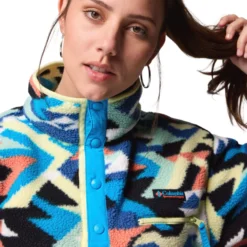 Columbia Women's Helvetia II Printed Cropped Half Snap Fleece 27 Columbia Women's Helvetia II Printed Cropped Half Snap Fleece -Columbia Store 2098501 491 a2 om