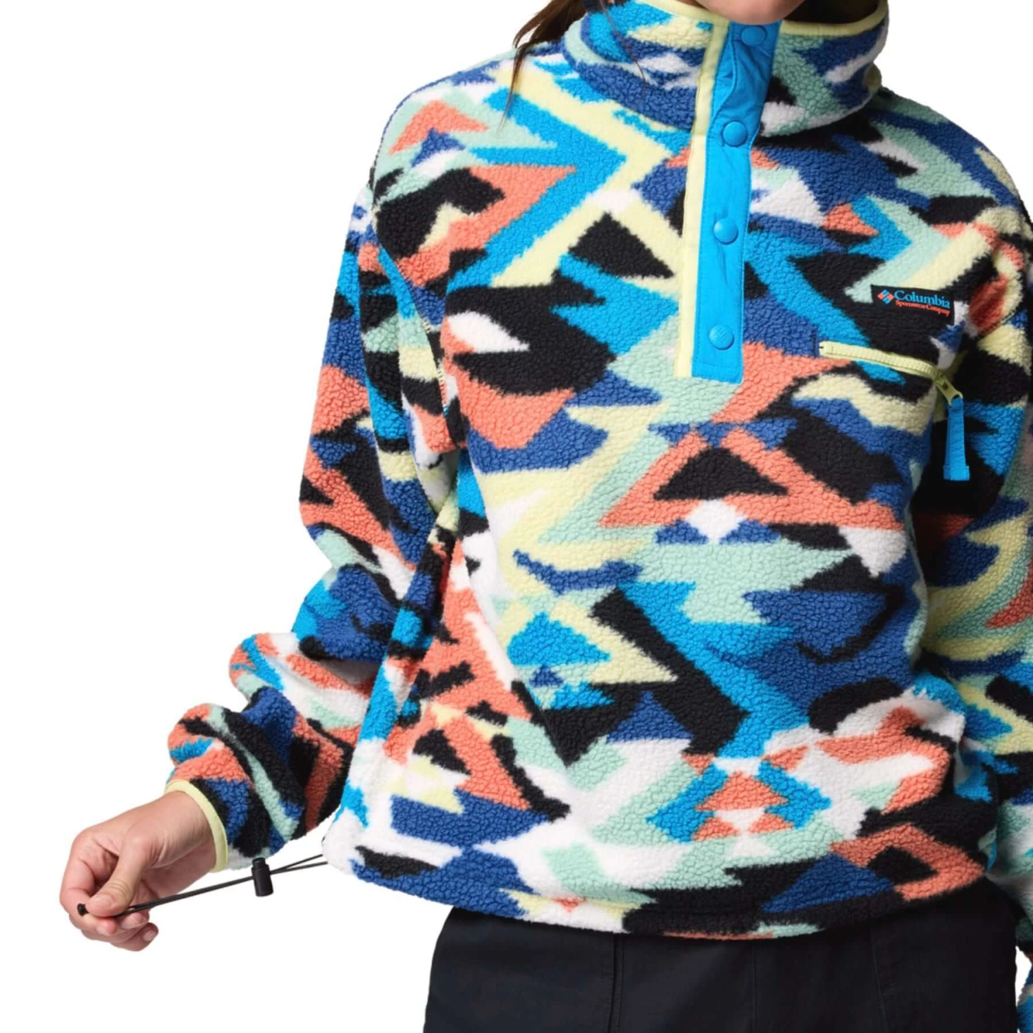 Columbia Women's Helvetia II Printed Cropped Half Snap Fleece 9 Columbia Women's Helvetia II Printed Cropped Half Snap Fleece - Image 7