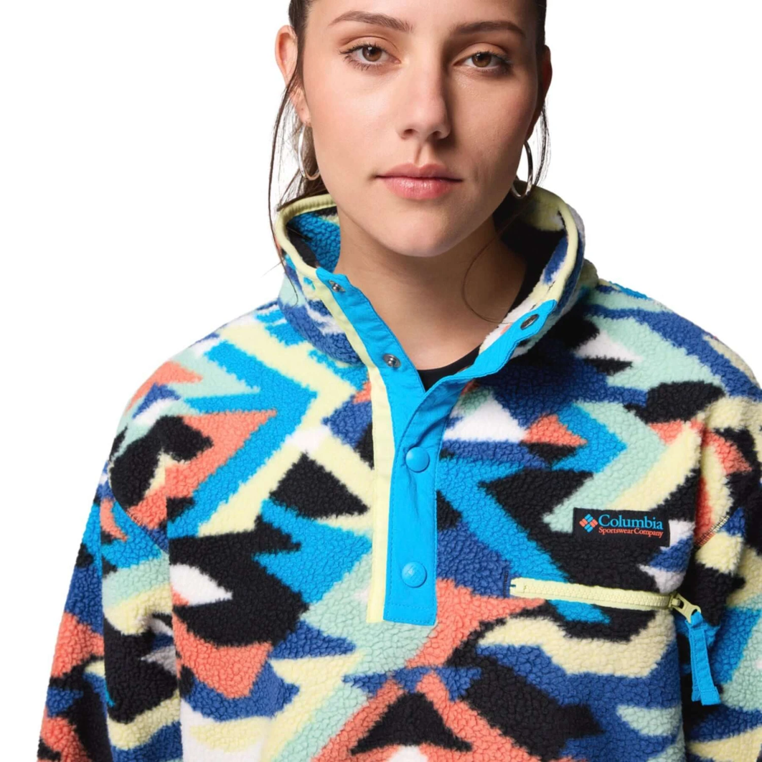 Columbia Women's Helvetia II Printed Cropped Half Snap Fleece 7 Columbia Women's Helvetia II Printed Cropped Half Snap Fleece - Image 5