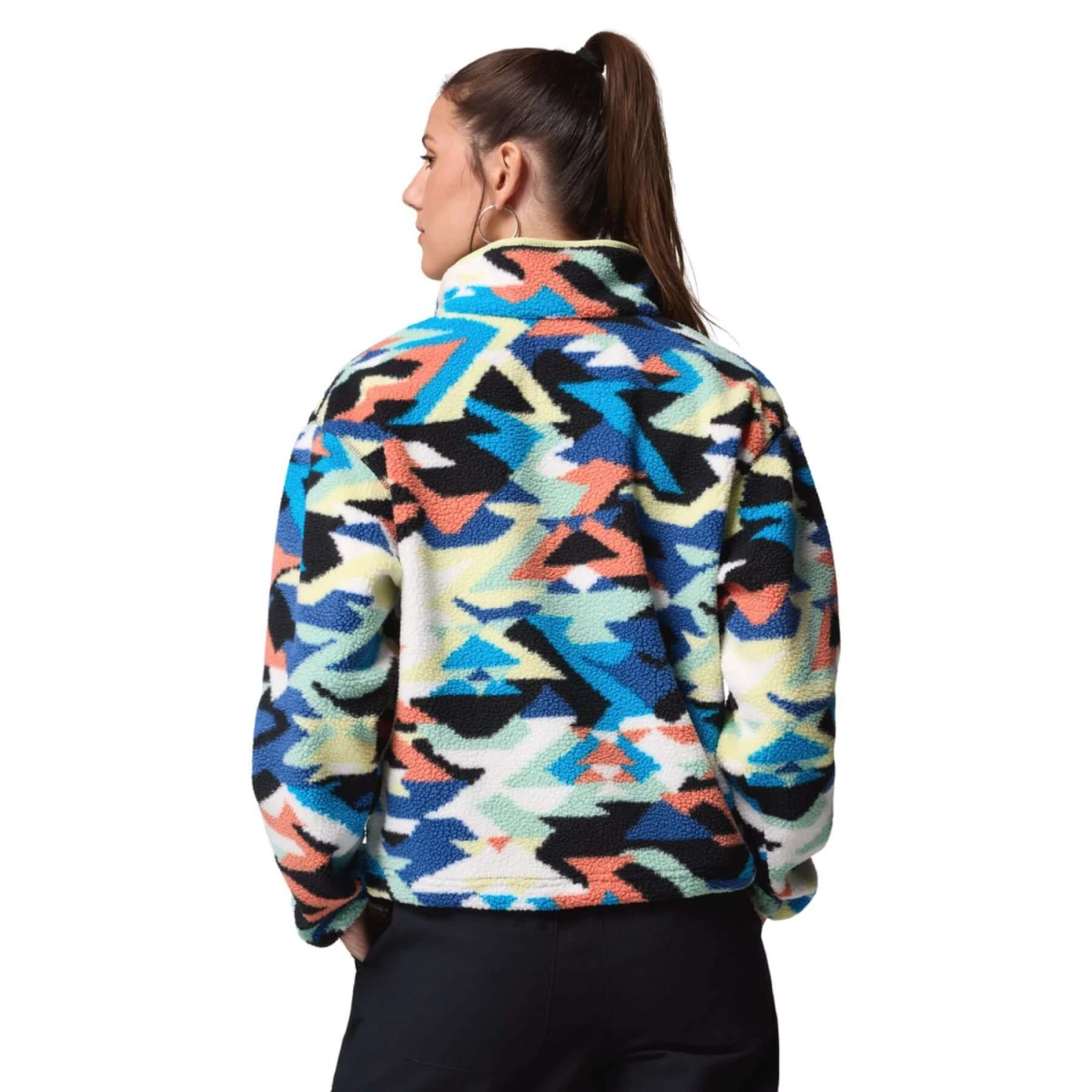 Columbia Women's Helvetia II Printed Cropped Half Snap Fleece 4 Columbia Women's Helvetia II Printed Cropped Half Snap Fleece - Image 2