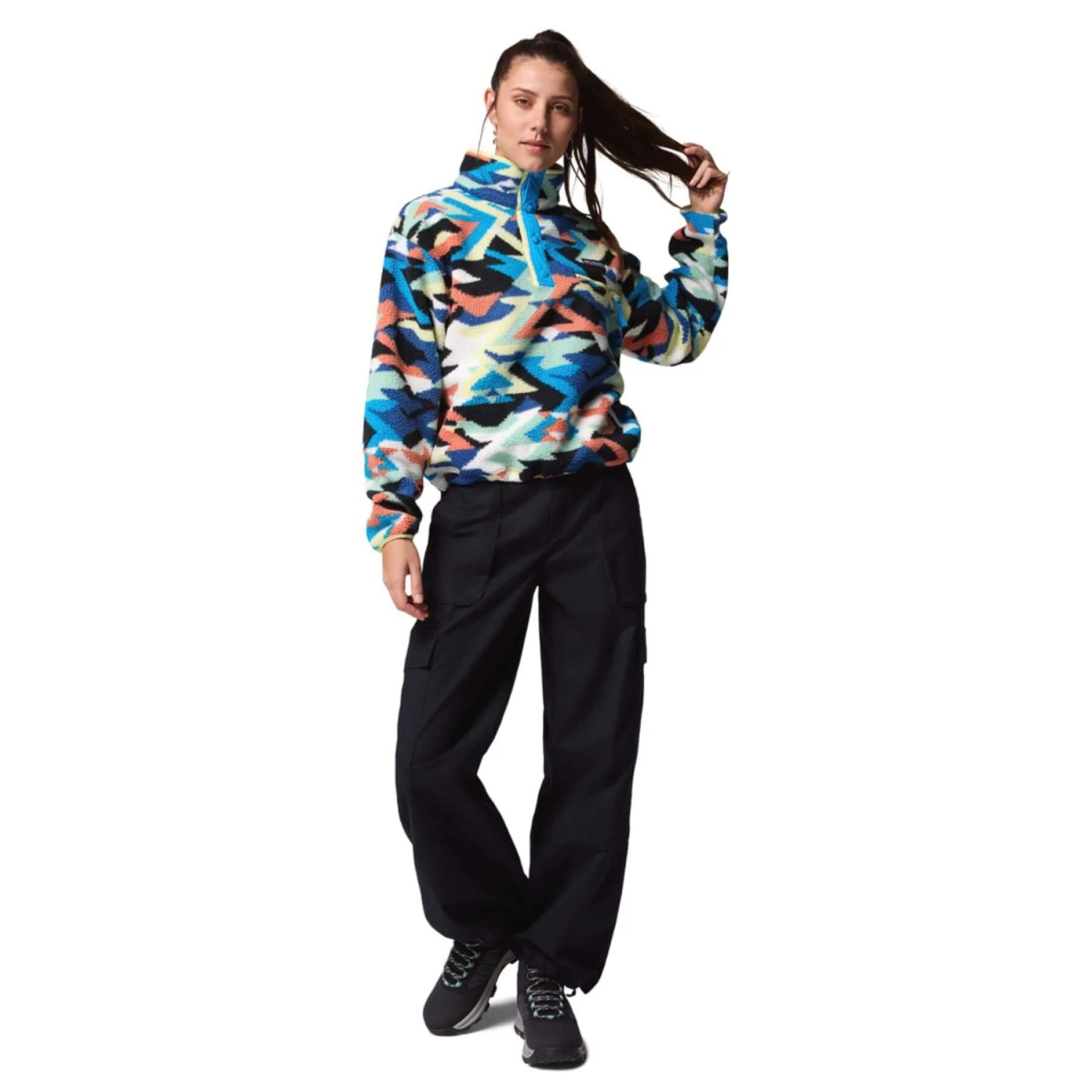 Columbia Women's Helvetia II Printed Cropped Half Snap Fleece 10 Columbia Women's Helvetia II Printed Cropped Half Snap Fleece - Image 8