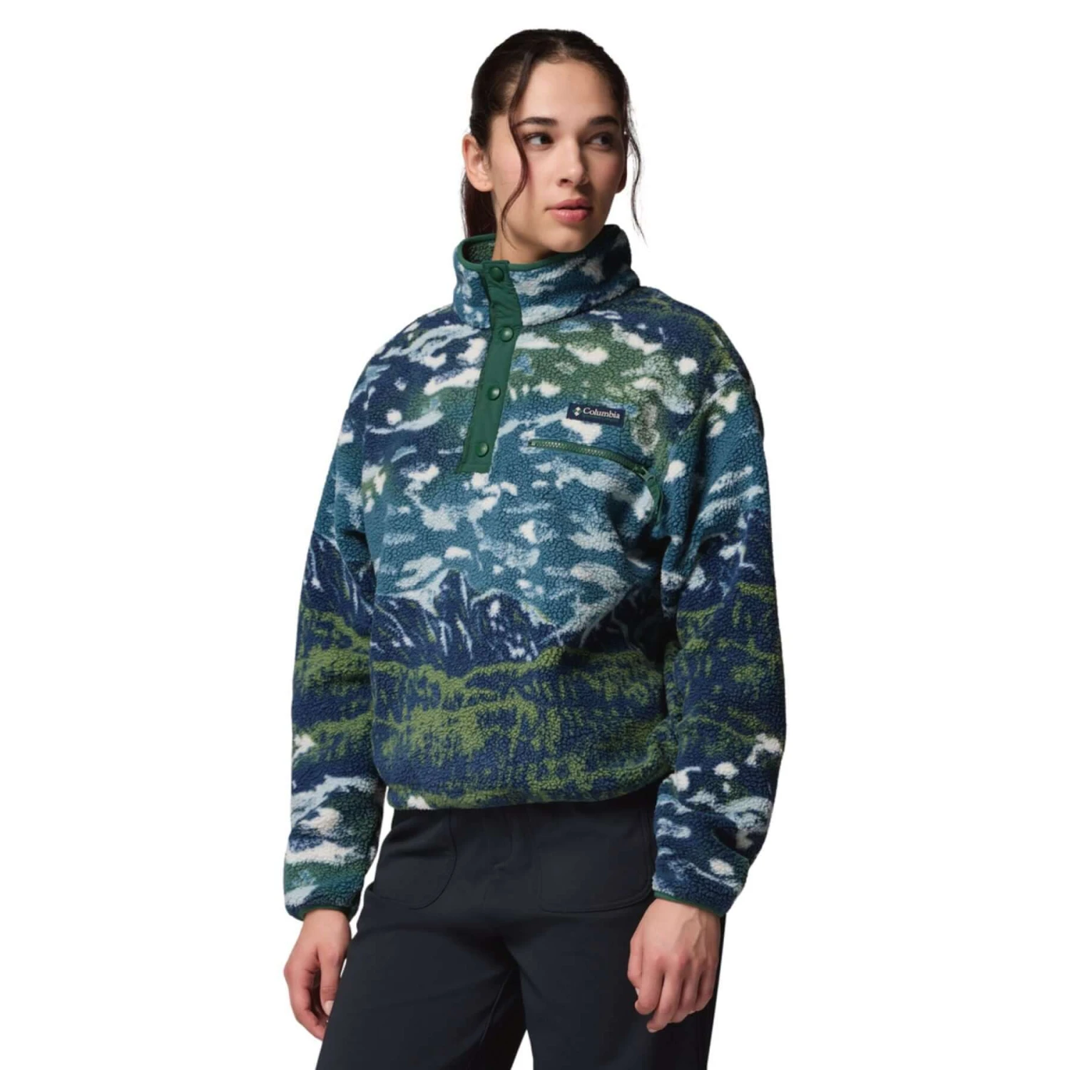 Columbia Women's Helvetia II Printed Cropped Half Snap Fleece 19 Columbia Women's Helvetia II Printed Cropped Half Snap Fleece - Image 17