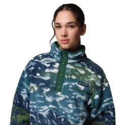 Columbia Women's Helvetia II Printed Cropped Half Snap Fleece 39 Columbia Women's Helvetia II Printed Cropped Half Snap Fleece -Columbia Store 2098501 492 a2 om