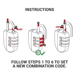 GO TRAVEL Mini Combi Twin Padlocks -Columbia Store 331.101 e 4