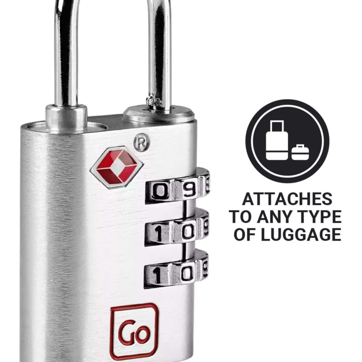 GO TRAVEL Classic Large Combi Padlock 4 GO TRAVEL Classic Large Combi Padlock - Image 2