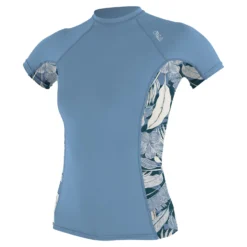 Women's Side Print Short Sleeve Rash Guard