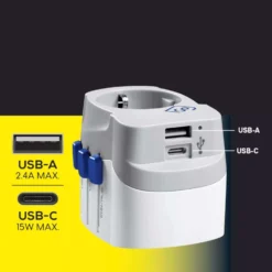 GO TRAVEL Worldwide USB-A USB-C -Columbia Store 640.101 c 1