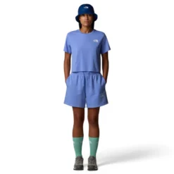 The North Face Women's Simple Dome Cropped Slim T-Shirt -Columbia Store 87U4 0YI ALT1 1