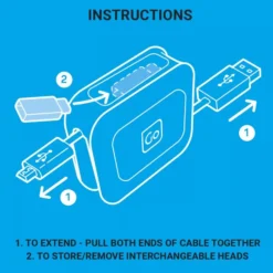 GO TRAVEL 3 In 1 Retractable Connector Cable -Columbia Store 959.101 h