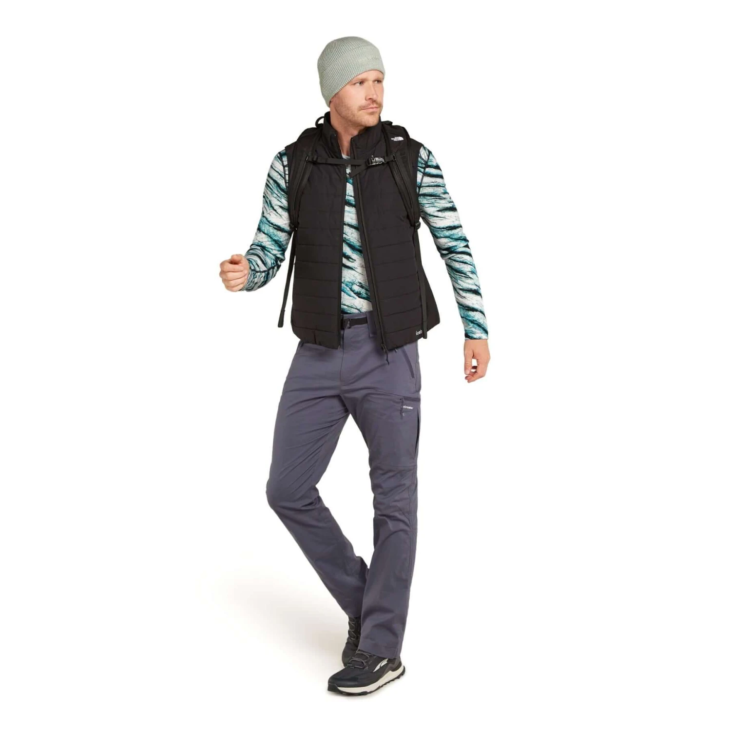 Icebreaker Men's 200 Oasis Long Sleeve Crewe Protect Our Winters AOP 8 Icebreaker Men's 200 Oasis Long Sleeve Crewe Protect Our Winters AOP - Image 6