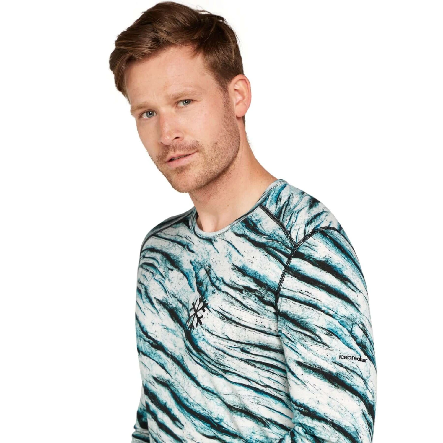 Icebreaker Men's 200 Oasis Long Sleeve Crewe Protect Our Winters AOP 9 Icebreaker Men's 200 Oasis Long Sleeve Crewe Protect Our Winters AOP - Image 7