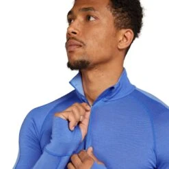 Icebreaker Men's 200 Zoneknit Long Sleeve Half Zip Top -Columbia Store FW24 BM W MenMerino200ZoneKnit LSHalfZip BA56H902D 26