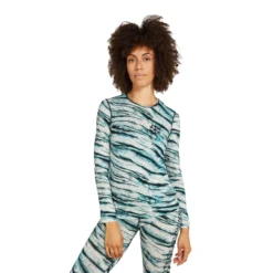 Icebreaker Women's 200 Oasis Long Sleeve Crewe Protect Our Winters AOP