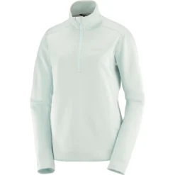 Salomon Women's Essential Midfleece Half Zip Pullover -Columbia Store LC2327300 0 GHO essentialmidfleecehz mistyblue hike w