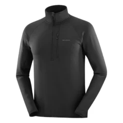 Salomon Men's Sntial Lightwarm Half Zip Fleece Jacket 19 Salomon Men's Sntial Lightwarm Half Zip Fleece Jacket -Columbia Store LC2444400 0 GHO essentiallightwarmhz deepblack hike m.png.cq5dam.web .1200.1200