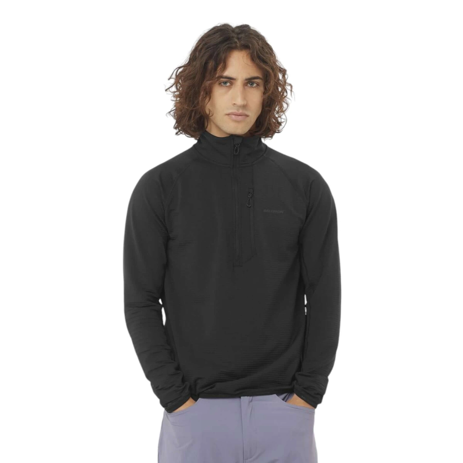 Salomon Men's Sntial Lightwarm Half Zip Fleece Jacket 3 Salomon Men's Sntial Lightwarm Half Zip Fleece Jacket