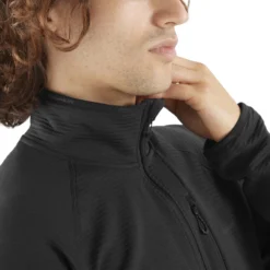 Salomon Men's Sntial Lightwarm Half Zip Fleece Jacket 18 Salomon Men's Sntial Lightwarm Half Zip Fleece Jacket -Columbia Store LC2444400 4 MOD essentiallightwarmhz deepblack col m.png.cq5dam.web .1200.1200