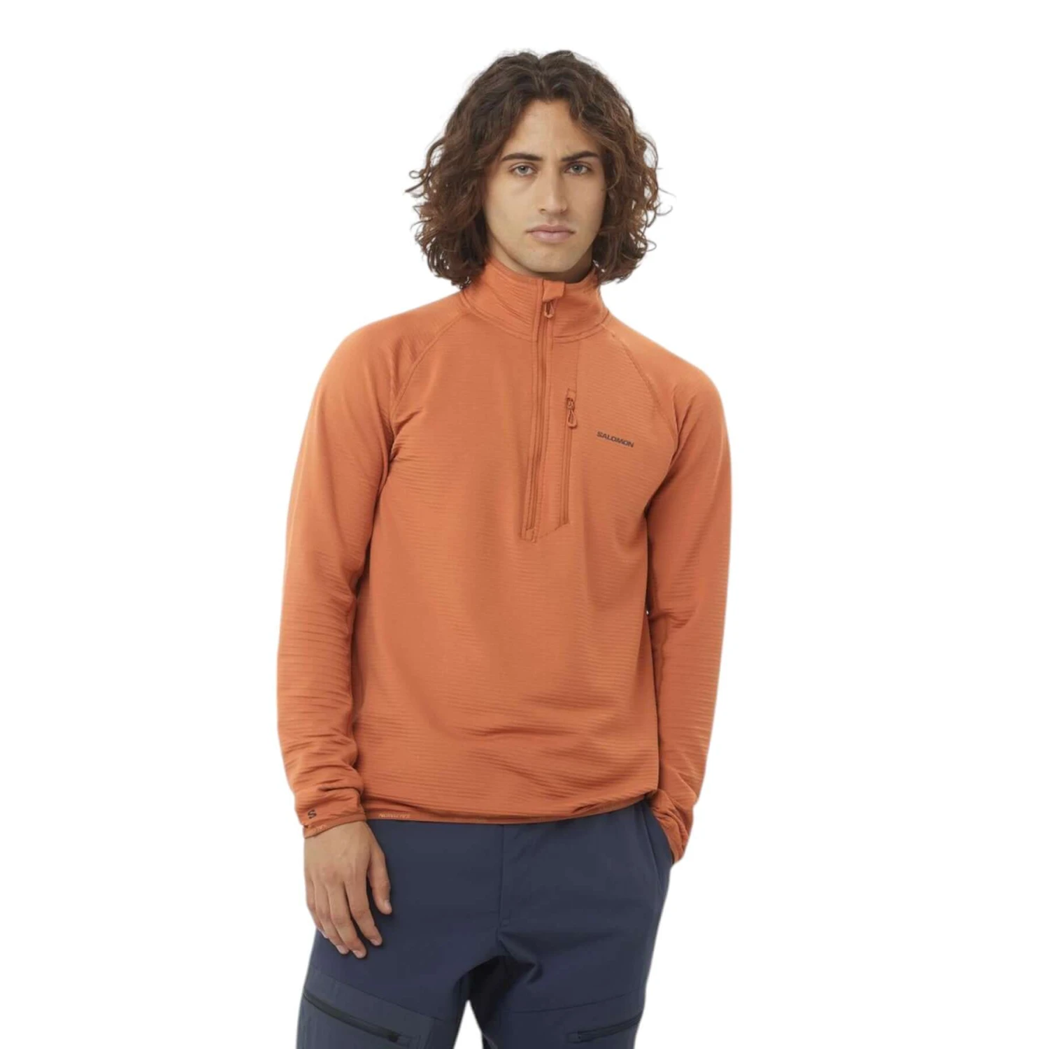 Salomon Men's Sntial Lightwarm Half Zip Fleece Jacket 9 Salomon Men's Sntial Lightwarm Half Zip Fleece Jacket - Image 7