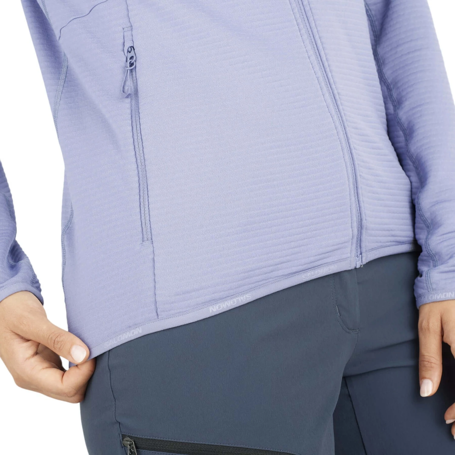 Salomon Women's Sntial Lightwarm Full Zip Fleece Jacket 6 Salomon Women's Sntial Lightwarm Full Zip Fleece Jacket - Image 4