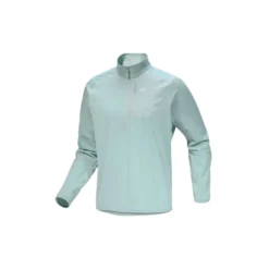 Arc'teryx Men's Delta Half Zip Shirt -Columbia Store S25 X000007740 Delta 1 2 Zip Neck Stone Green